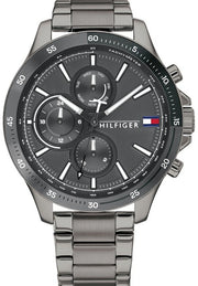  Shop Authentic Tommy Hilfiger Bank Grey Dial Grey Steel Strap Watch for Men - 1791719 - Luxxuri