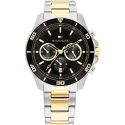  Shop Authentic Tommy Hilfiger Jordon Chronograph Black Dial Two Tone Steel Strap Watch For Men - 1792095 - Luxxuri
