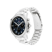  Shop Authentic Tommy Hilfiger Troy Chronograph Blue Dial Silver Steel Strap Watch For Men - 1792104 - Luxxuri