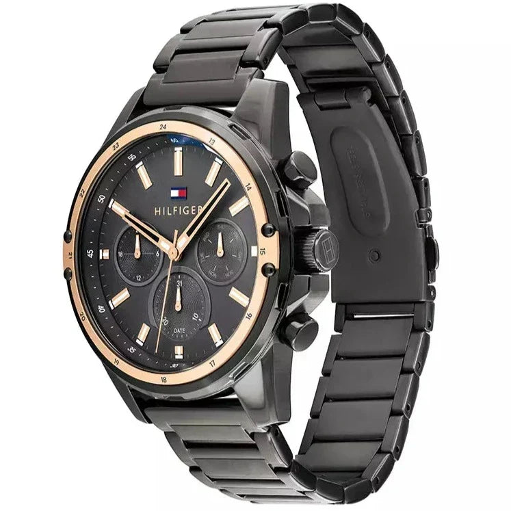  Shop Authentic Tommy Hilfiger Mason Grey Dial Grey Steel Strap Watch for Men - 1791790 - Luxxuri