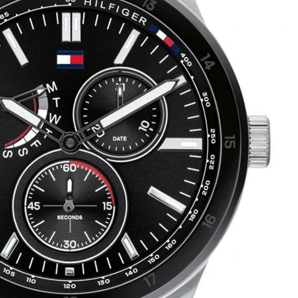  Shop Authentic Tommy Hilfiger Austin Black Dial Silver Steel Strap Watch for Men - 1791639 - Luxxuri