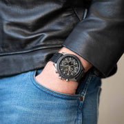  Shop Authentic Tommy Hilfiger Clark Chronograph Black Dial Black Rubber Strap Watch For Men - 1792082 - Luxxuri