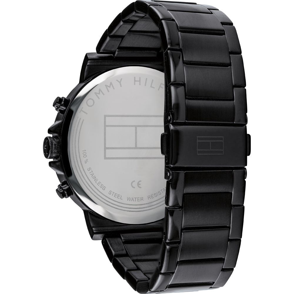  Shop Authentic Tommy Hilfiger Daniel Black Dial Black Steel Strap Watch for Men - 1710383 - Luxxuri