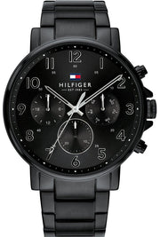  Shop Authentic Tommy Hilfiger Daniel Black Dial Black Steel Strap Watch for Men - 1710383 - Luxxuri