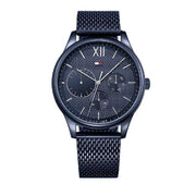  Shop Authentic Tommy Hilfiger Damon Quartz Blue Dial Blue Mesh Bracelet Watch for Men - 1791421 - Luxxuri