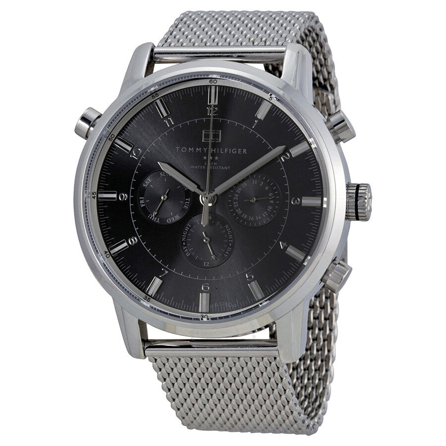  Shop Authentic Tommy Hilfiger Harrison Quartz Grey Dial Silver Mesh Bracelet Watch for Men - 1790877 - Luxxuri