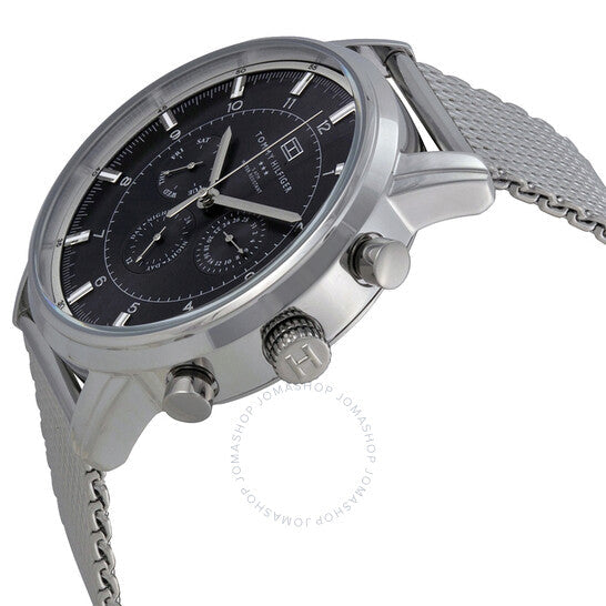  Shop Authentic Tommy Hilfiger Harrison Quartz Grey Dial Silver Mesh Bracelet Watch for Men - 1790877 - Luxxuri