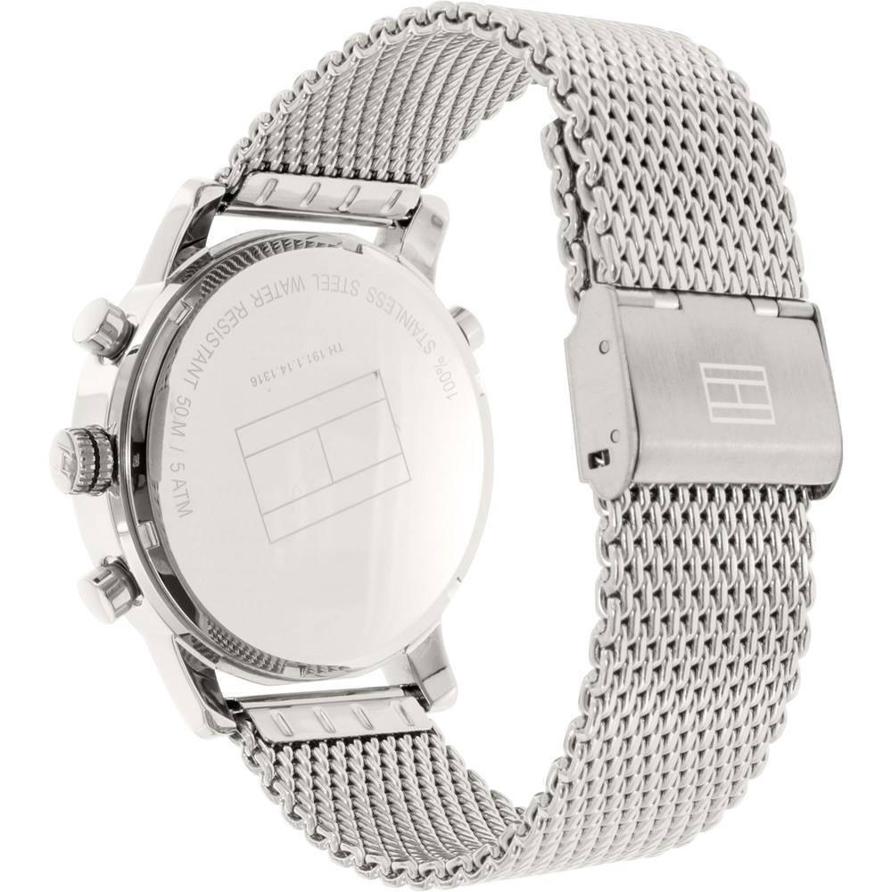  Shop Authentic Tommy Hilfiger Harrison Quartz Grey Dial Silver Mesh Bracelet Watch for Men - 1790877 - Luxxuri