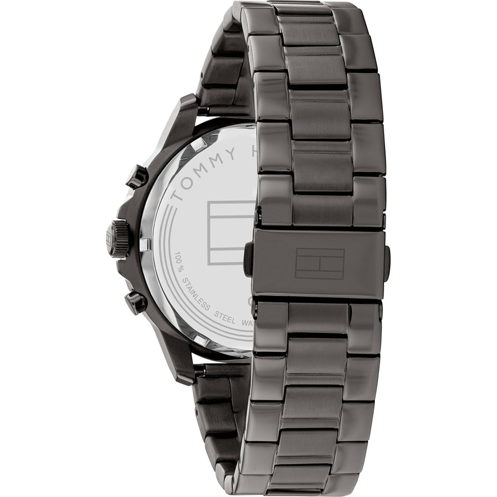  Shop Authentic Tommy Hilfiger Henry Chronograph Grey Dial Grey Steel Strap Watch For Men - 1710479 - Luxxuri