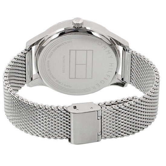  Shop Authentic Tommy Hilfiger Damon Quartz Chronograph Black Dial Silver Mesh Bracelet Watch for Men - 1791415 - Luxxuri
