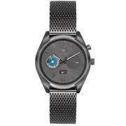  Shop Authentic Tommy Hilfiger Deacon Multifunction Black Dial Black Mesh Bracelet Watch for Men - 1791546 - Luxxuri