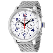  Shop Authentic Tommy Hilfiger Jake Quartz White Dial Silver Mesh Bracelet Watch for Men - 1791233 - Luxxuri