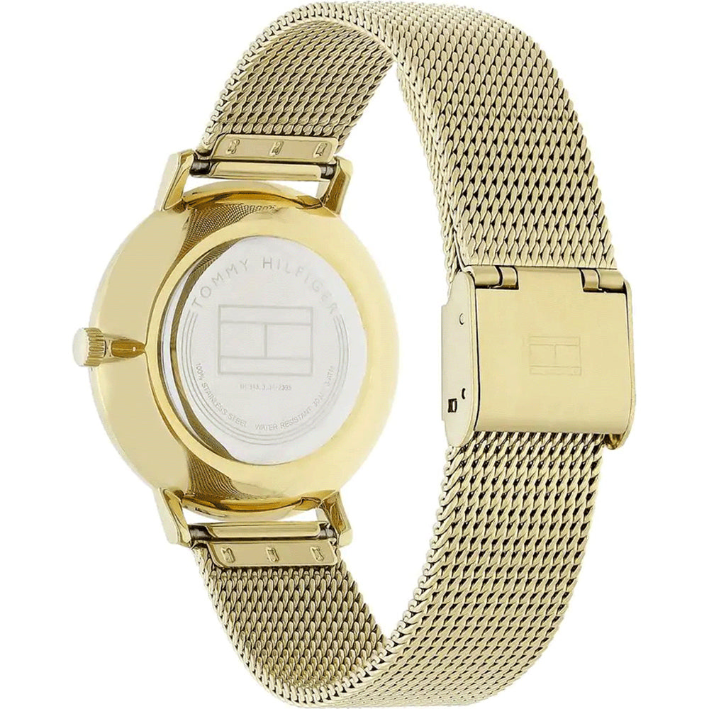  Shop Authentic Tommy Hilfiger Jenna Quartz White Dial Gold Mesh Bracelet Watch For Women - 1781943 - Luxxuri
