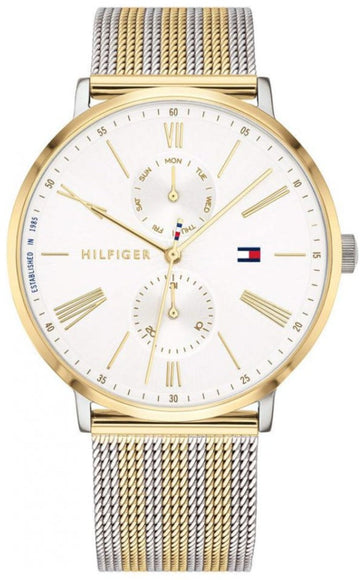  Shop Authentic Tommy Hilfiger Jenna Quartz White Dial Two Tone Mesh Bracelet Watch for Women  - 1782074 - Luxxuri