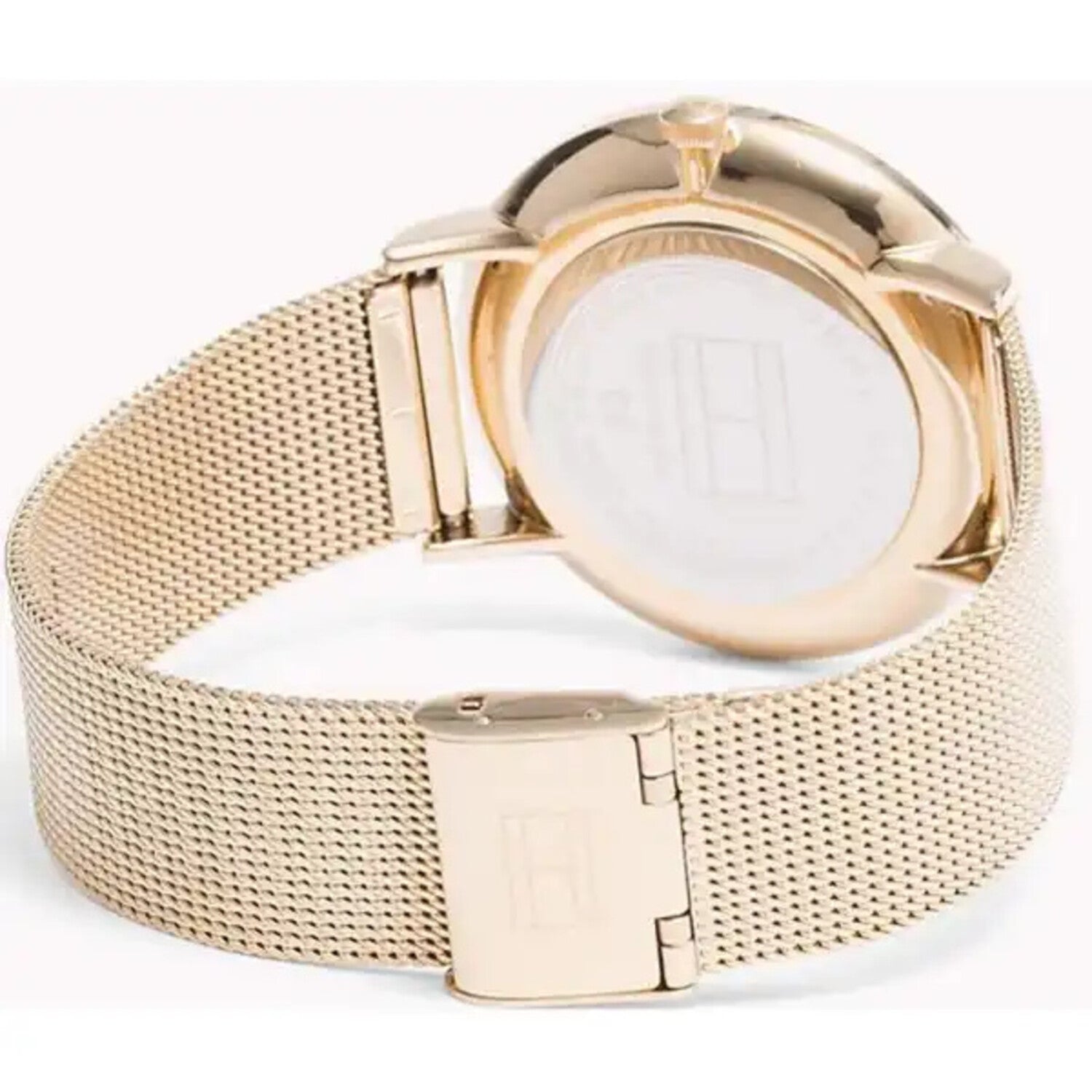  Shop Authentic Tommy Hilfiger Jenna Quartz White Dial Gold Mesh Bracelet Watch For Women - 1781943 - Luxxuri