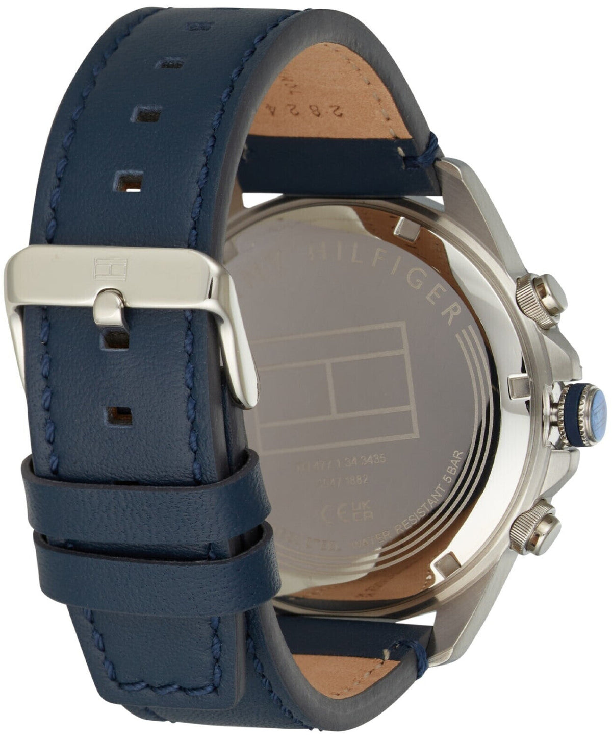  Shop Authentic Tommy Hilfiger Lars Chronograph Blue Dial Blue Leather Strap Watch For Men - 1792063 - Luxxuri