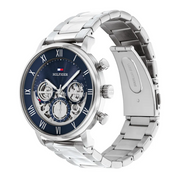  Shop Authentic Tommy Hilfiger Legend Chronograph Blue Dial Silver Steel Strap Watch For Men - 1710569 - Luxxuri