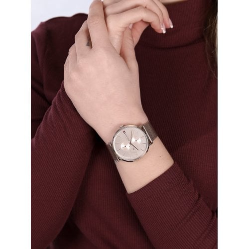  Shop Authentic Tommy Hilfiger Jenna Quartz Rose Gold Dial Rose Gold Mesh Bracelet Watch For Women - 1781944 - Luxxuri