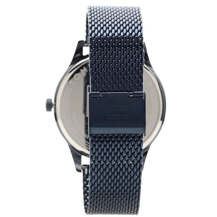  Shop Authentic Tommy Hilfiger Damon Quartz Blue Dial Blue Mesh Bracelet Watch for Men - 1791421 - Luxxuri
