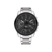  Shop Authentic Tommy Hilfiger Iconic Quartz Black Dial Silver Steel Strap Watch for Men - 1791564 - Luxxuri