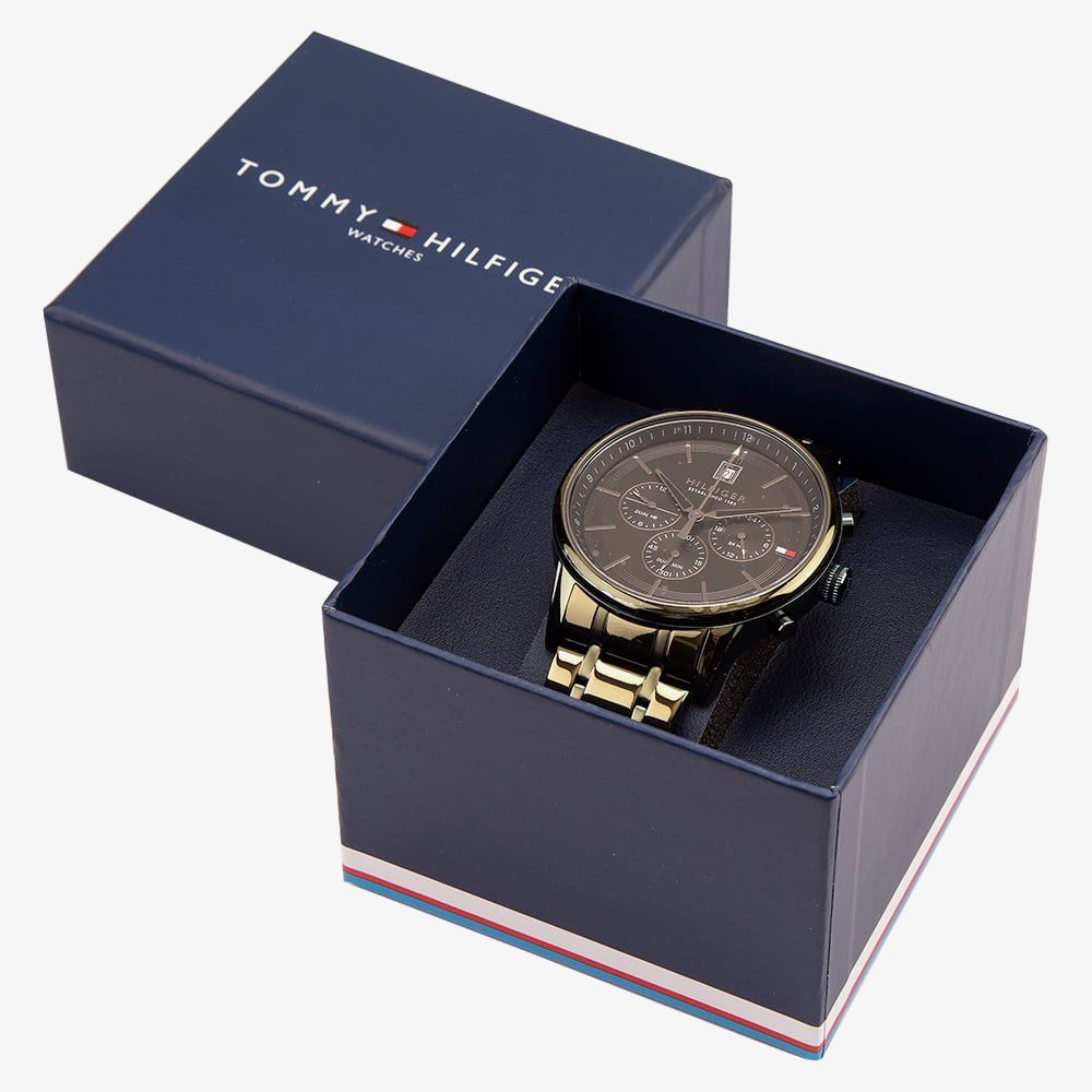  Shop Authentic Tommy Hilfiger Mason Quartz Blue Dial Silver Steel Strap Watch for Men - 1791788 - Luxxuri