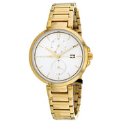  Shop Authentic Tommy Hilfiger Angela White Dial Gold Steel Strap Watch for Women - 1782128 - Luxxuri