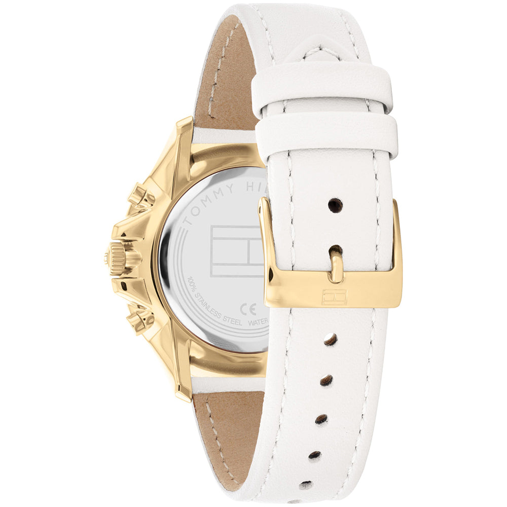  Shop Authentic Tommy Hilfiger Brooklyn Quartz White Dial White Leather Strap Watch for Women - 1782018 - Luxxuri