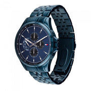  Shop Authentic Tommy Hilfiger Shawn Quartz Blue Dial Blue Steel Strap Watch for Men - 1791618 - Luxxuri