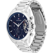  Shop Authentic Tommy Hilfiger Baker Quartz Blue Dial Silver Steel Strap Watch For Men - 1710448 - Luxxuri
