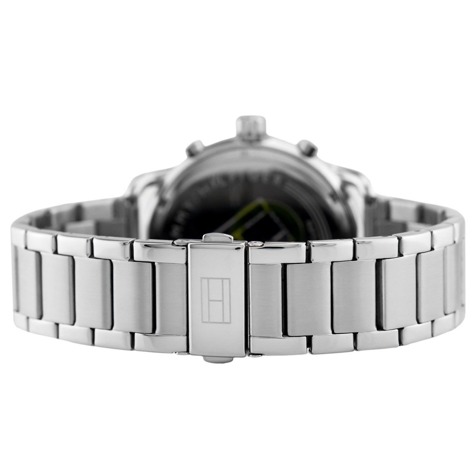  Shop Authentic Tommy Hilfiger Briggs Chronograph Black Dial Silver Steel Strap Watch for Men - 1791422 - Luxxuri