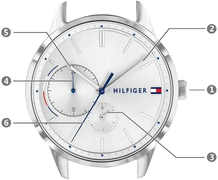  Shop Authentic Tommy Hilfiger Brooke Silver Dial Blue Leather Strap Watch for Women - 1782023 - Luxxuri