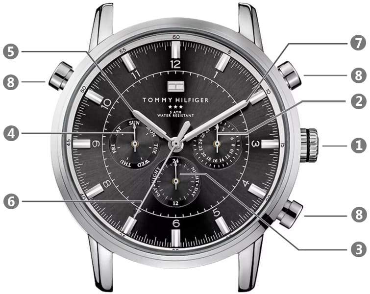  Shop Authentic Tommy Hilfiger Harrison Chronograph Black Dial Black Leather Strap Watch for Men - 1790875 - Luxxuri