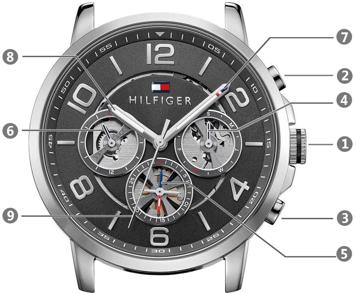  Shop Authentic Tommy Hilfiger Keagan Quartz Grey Dial Black Leather Strap Watch for Men - 1791289 - Luxxuri