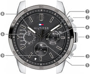  Shop Authentic Tommy Hilfiger Decker Grey Dial Brown Leather Strap Watch for Men - 1791562 - Luxxuri
