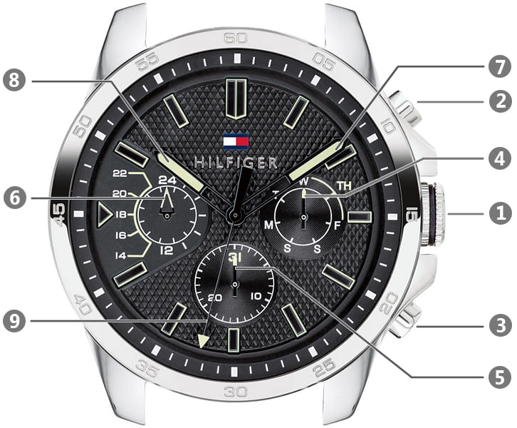  Shop Authentic Tommy Hilfiger Decker Black Dial Black Leather Strap Watch for Men - 1791563 - Luxxuri