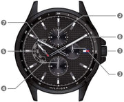  Shop Authentic Tommy Hilfiger Shawn Quartz Black Dial Black Steel Strap Watch for Men - 1791611 - Luxxuri