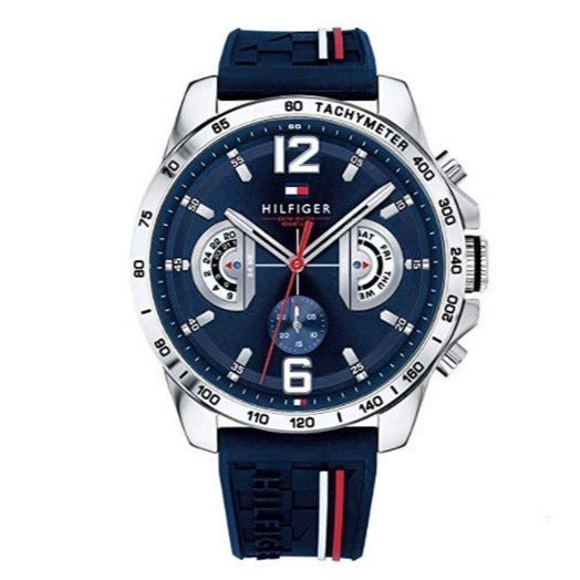  Shop Authentic Tommy Hilfiger Decker Blue Dial Blue Rubber Strap Watch for Men - 1791476 - Luxxuri