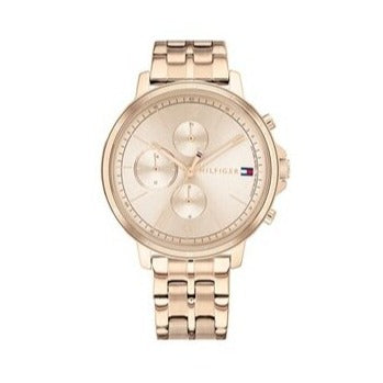  Shop Authentic Tommy Hilfiger Madison Chronograph Quartz Rose Gold Dial Rose Gold Steel Strap Watch For Women - 1782190 - Luxxuri