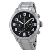  Shop Authentic Tommy Hilfiger Trent Chronograph Black Dial Silver Steel Strap Watch for Men - 1791054 - Luxxuri