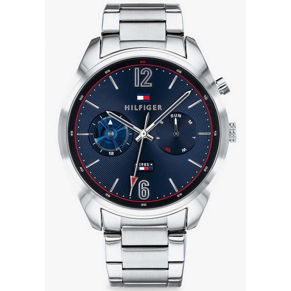  Shop Authentic Tommy Hilfiger Deacan Blue Dial Silver Steel Strap Watch for Men - 1791551 - Luxxuri