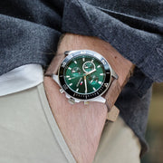  Shop Authentic Tommy Hilfiger Larson Chronograph Green Dial Brown Leather Strap Watch For Men - 1791983 - Luxxuri