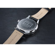  Shop Authentic Tommy Hilfiger Damon Multifunction Black Dial Black Leather Strap Watch for Men - 1791417 - Luxxuri