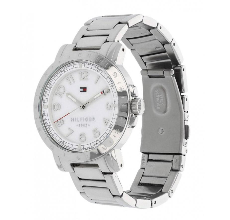  Shop Authentic Tommy Hilfiger White Dial Silver Steel Strap Watch for Women - 1781397 - Luxxuri