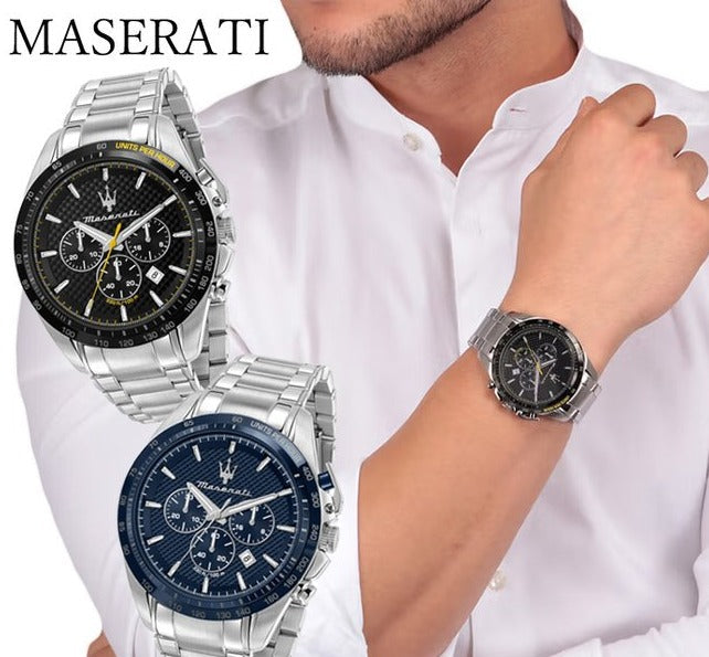  Shop Authentic Maserati Traguardo Chronograph Blue Dial 45mm Stainless Steel Watch For Men - R8873612043 - Luxxuri