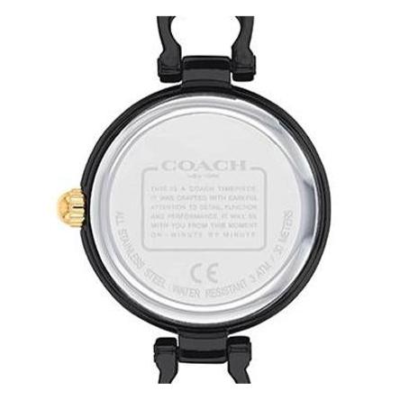 Coach Park Swarovski Crystals Black Dial Black Steel Strap Watch for Women - 14503564