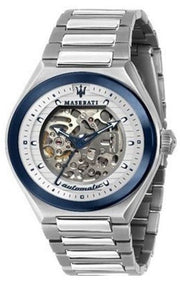  Shop Authentic Maserati Triconic Automatic Skeleton Grey Dial Silver Steel Strap Watch For Men - R8823139002 - Luxxuri