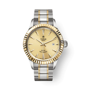  Shop Authentic Tudor Style Automatic Diamonds Gold Dial Two Tone Steel Strap Watch for Men - M12713-0007 - Luxxuri