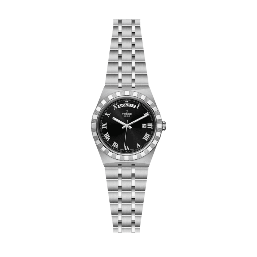  Shop Authentic Tudor Royal Automatic Black Dial Silver Steel Strap Watch for Men - M28600-0003 - Luxxuri