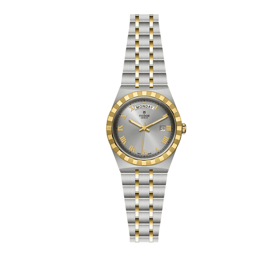  Shop Authentic Tudor Royal Automatic Silver Dial Two Tone Steel Strap Watch for Men - M28603-0001 - Luxxuri
