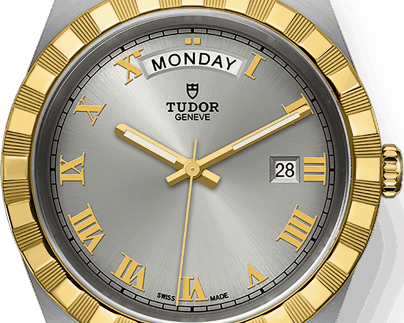  Shop Authentic Tudor Royal Automatic Silver Dial Two Tone Steel Strap Watch for Men - M28603-0001 - Luxxuri